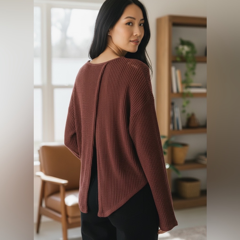 Aeropostale Burgundy Sweater - Picture 2 of 5